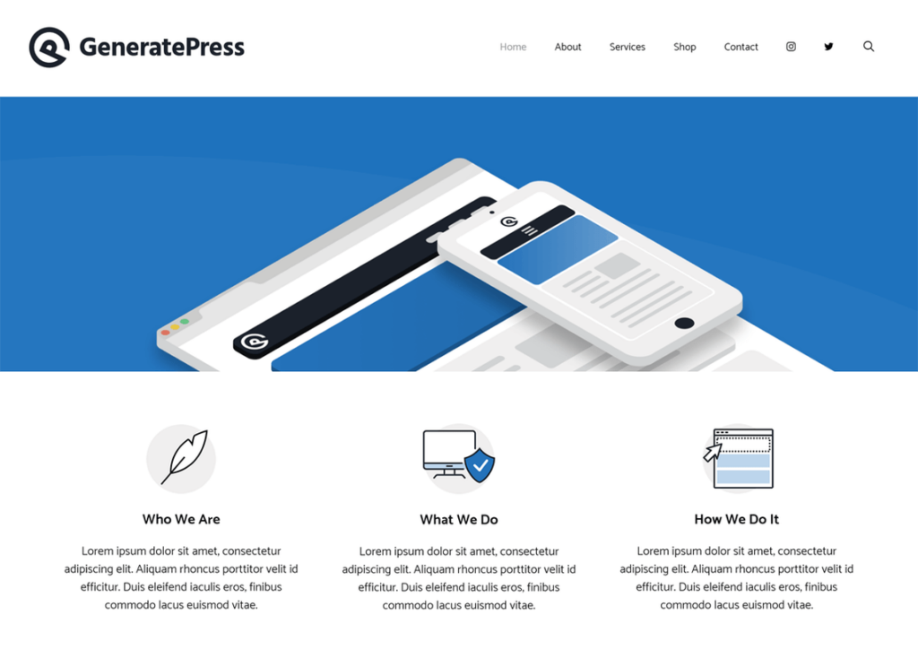 generate press wordpress theme free download